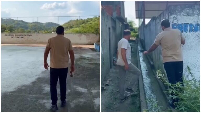 Prefeito de Ingá realiza visita técnica ao ginásio e entorno do campo de futebol em Pontina, visando reformas e obras