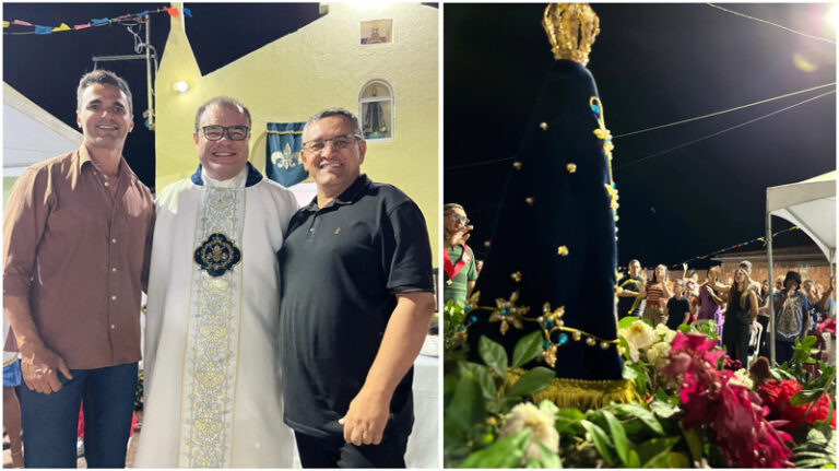 Prefeito Ari e vice Laércio participam da Festa da Padroeira no Quilombo do Grilo, em Serra Rajada