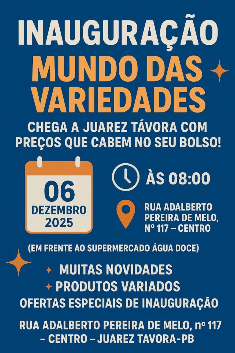 Juarez Távora ganha novo espaço comercial: inauguração do Mundo das Variedades acontece nesta terça, às 8h