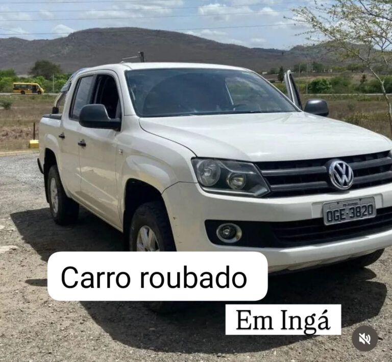 Amarok é tomada por assaltantes encapuzados na PB que liga Ingá à BR-230