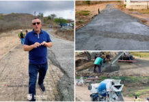 Nova via entre Bela Vista e Rua do Lírio entra na reta final em Riachão do Bacamarte. Prefeito Ari e vereadores visitam o canteiro de obras