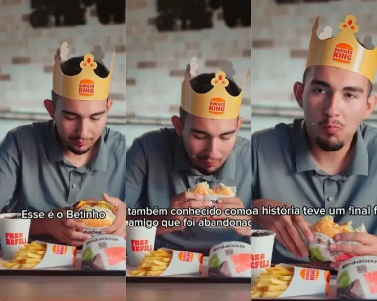Abandonado por amiga no Pico do Paraná vira estrela de propaganda do Burger King