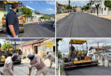 Com recursos próprios, gestão Jan executa asfaltamento da PB-066 no trecho urbano de Ingá