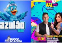 Segunda é dia de Azulão nas ruas e shows na Praça Central de Ingá com Fabiano Guimarães e Donas da Farra