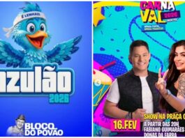 Segunda é dia de Azulão nas ruas e shows na Praça Central de Ingá com Fabiano Guimarães e Donas da Farra