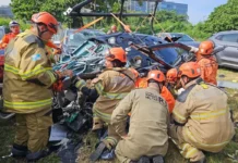 Veja como ficou local atingido por queda de helicópteros no RJ. Vídeo e fotos