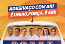 Grupo político liderado pelo prefeito Ari promove adesivaço em Riachão neste domingo