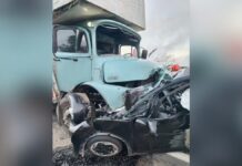 Duas pessoas morrem e uma fica ferida após colisão entre carro e caminhão na BR-230, em Juazeirinho